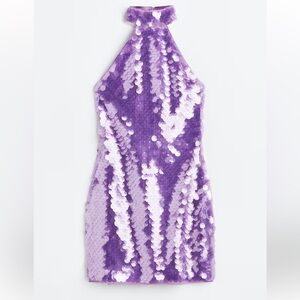 H&M Purple Sequin Dress Size Small